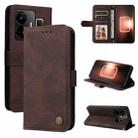 For Realme GT Neo 5 5G / GT3 Skin Feel Life Tree Metal Button Leather Phone Case(Brown) - 1