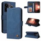 For Realme GT Neo 5 5G / GT3 Skin Feel Life Tree Metal Button Leather Phone Case(Blue) - 1