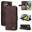 For Realme 11 Pro / 11 Pro+ Skin Feel Life Tree Metal Button Leather Phone Case(Brown) - 1