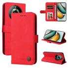 For Realme 11 Skin Feel Life Tree Metal Button Leather Phone Case(Red) - 1