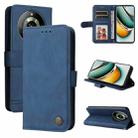 For Realme 11 Skin Feel Life Tree Metal Button Leather Phone Case(Blue) - 1