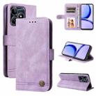 For Realme C53 / Narzo N53 Skin Feel Life Tree Metal Button Leather Phone Case(Purple) - 1