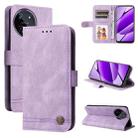 For Realme 11 4G Global Skin Feel Life Tree Metal Button Leather Phone Case(Purple) - 1