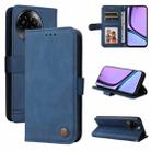 For Realme C67 5G / 11 5G Taiwan Version Skin Feel Life Tree Metal Button Leather Phone Case(Blue) - 1