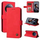 For Realme 12 Pro+ Skin Feel Life Tree Metal Button Leather Phone Case(Red) - 1