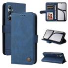 For Realme C65 4G Skin Feel Life Tree Metal Button Leather Phone Case(Blue) - 1