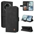 For Realme 14 Pro Global Skin Feel Life Tree Metal Button Leather Phone Case(Black) - 1