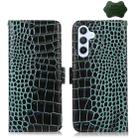 For Samsung Galaxy M54 5G Crocodile Top Layer Cowhide Leather Phone Case(Green) - 1