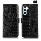 For Samsung Galaxy S24+ Crocodile Top Layer Cowhide Leather Phone Case(Black) - 1