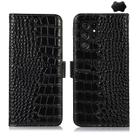 For Samsung Galaxy S24 Ultra Crocodile Top Layer Cowhide Leather Phone Case(Black) - 1