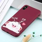 For iPhone XS Max TPU Mobile Phone Case(Cute Pig) - 1