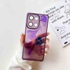 For OPPO Reno9 Oil Painting Electroplating TPU Phone Case(Purple) - 1