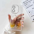 For OPPO Reno9 Oil Painting Electroplating TPU Phone Case(White) - 1