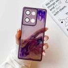 For OPPO Reno9 Pro+ Oil Painting Electroplating TPU Phone Case(Purple) - 1