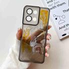 For OPPO Reno8 Oil Painting Electroplating TPU Phone Case(Grey) - 1