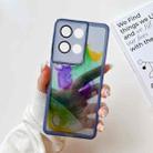 For OPPO Reno8 Pro Oil Painting Electroplating TPU Phone Case(Blue) - 1