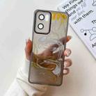 For OPPO Reno7 Oil Painting Electroplating TPU Phone Case(Grey) - 1