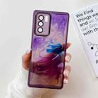 For OPPO Reno6 Pro Oil Painting Electroplating TPU Phone Case(Purple) - 1