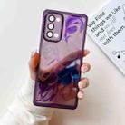 For OPPO Reno5 Pro Oil Painting Electroplating TPU Phone Case(Purple) - 1