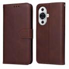 For Huawei nova 11 Classic Calf Texture Flip Leather Phone Case(Brown) - 1