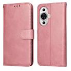 For Huawei nova 11 Classic Calf Texture Flip Leather Phone Case(Rose Gold) - 1