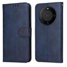 For Huawei Mate 60 Classic Calf Texture Flip Leather Phone Case(Blue) - 1