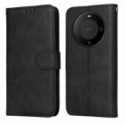 For Huawei Mate 60 Pro Classic Calf Texture Flip Leather Phone Case(Black) - 1