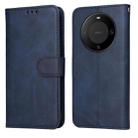 For Huawei Mate 60 Pro Classic Calf Texture Flip Leather Phone Case(Blue) - 1