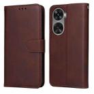 For Huawei nova 11 SE Classic Calf Texture Flip Leather Phone Case(Brown) - 1
