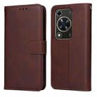 For Huawei Enjoy 70 Classic Calf Texture Flip Leather Phone Case(Brown) - 1