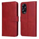 For OPPO A1 5G Classic Calf Texture Flip Leather Phone Case(Red) - 1