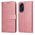 For OPPO A1 5G Classic Calf Texture Flip Leather Phone Case(Rose Gold) - 1