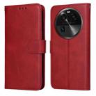 For OPPO Find X6 Classic Calf Texture Flip Leather Phone Case(Red) - 1