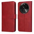 For OPPO Find X6 Pro Classic Calf Texture Flip Leather Phone Case(Red) - 1