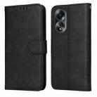 For OPPO A58 4G Classic Calf Texture Flip Leather Phone Case(Black) - 1