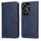 For OPPO A59 5G / A2m Classic Calf Texture Flip Leather Phone Case(Blue) - 1