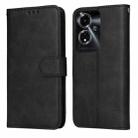 For OPPO A59 5G / A2m Classic Calf Texture Flip Leather Phone Case(Black) - 1