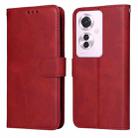 For OPPO Reno11 F Global / F25 Pro Global Classic Calf Texture Flip Leather Phone Case(Red) - 1