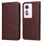 For OPPO Reno11 F Global / F25 Pro Global Classic Calf Texture Flip Leather Phone Case(Brown) - 1