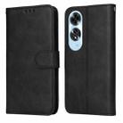 For OPPO A60 4G Global Classic Calf Texture Flip Leather Phone Case(Black) - 1