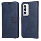 For OPPO Reno12 5G Global Classic Calf Texture Flip Leather Phone Case(Blue) - 1