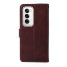 For OPPO Reno12 5G Global Classic Calf Texture Flip Leather Phone Case(Brown) - 3