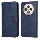 For OPPO Reno12 F 5G Global Classic Calf Texture Flip Leather Phone Case(Blue) - 1