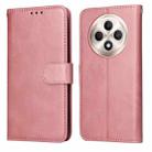 For OPPO Reno12 F 5G Global Classic Calf Texture Flip Leather Phone Case(Rose Gold) - 1