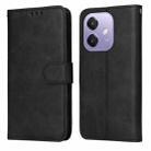 For OPPO A3x 4G / A3x 5G India Classic Calf Texture Flip Leather Phone Case(Black) - 1