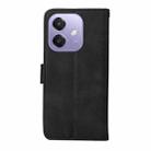 For OPPO A3x 4G / A3x 5G India Classic Calf Texture Flip Leather Phone Case(Black) - 3