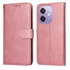 For OPPO A3x 4G / A3x 5G India Classic Calf Texture Flip Leather Phone Case(Rose Gold) - 1