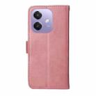 For OPPO A3x 4G / A3x 5G India Classic Calf Texture Flip Leather Phone Case(Rose Gold) - 3