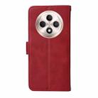 For OPPO Reno12 F 4G Classic Calf Texture Flip Leather Phone Case(Red) - 3