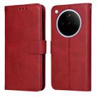 For OPPO Find X8 Classic Calf Texture Flip Leather Phone Case(Red) - 1